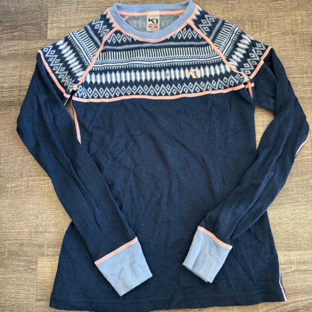 Kari Traa 100% Wool Base Layer Long Sleeve Top